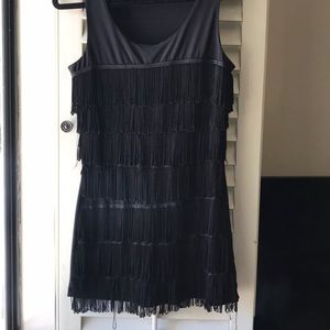 Black fringe dress